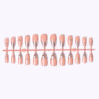Press-On Nails Metallic Accent & Nude Base Reusable