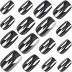Press-On Nails Metallic Finish Peel-And-Stick Long-Lasting