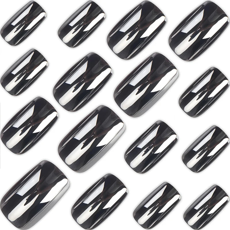 Press-On Nails Metallic Finish Peel-And-Stick Long-Lasting