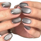 Press-On Nails Metallic Ombre Reusable & Strong Adhesive