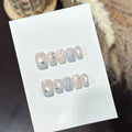 Press-On Nails Metallic Self-Adhesive Short Square