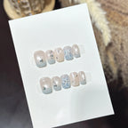 Press-On Nails Metallic Self-Adhesive Short Square