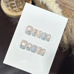Press-On Nails Metallic Self-Adhesive Short Square