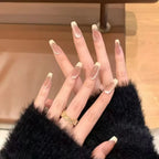 Press-On Nails Milk Yellow Glossy & Long-Lasting Easy Application