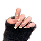 Press-On Nails Milk Yellow Glossy & Long-Lasting Easy Application