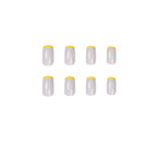 Press-On Nails Modern French-Tip Yellow Accent Easy Apply
