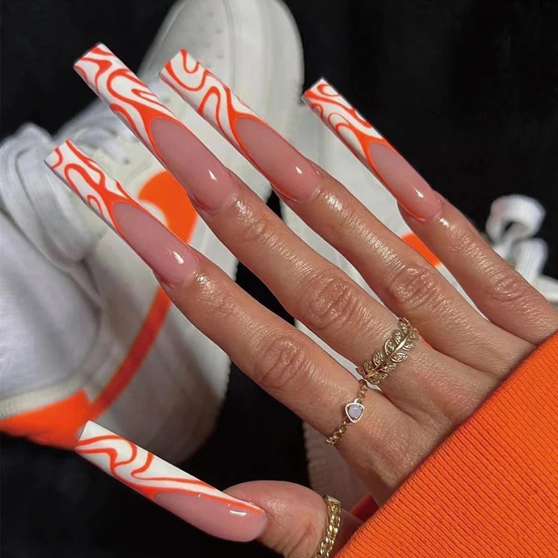 Press-On Nails Modern Wave Durable Acrylic