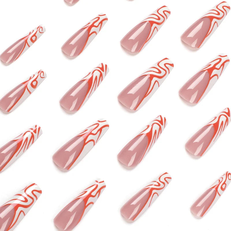 Press-On Nails Modern Wave Durable Acrylic