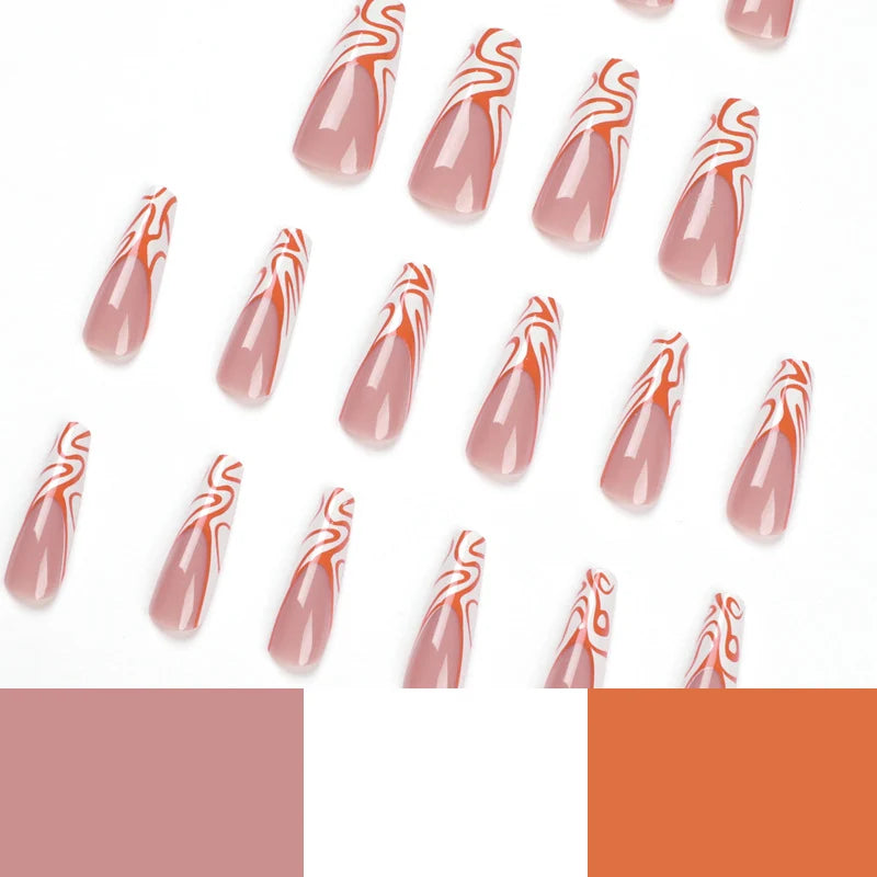 Press-On Nails Modern Wave Durable Acrylic