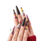Press-On Nails Music-Inspired Almond Shape Self-Adhesive