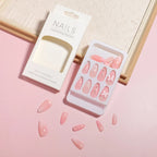 Press-On Nails Natural-Looking 24 Pieces With Glue