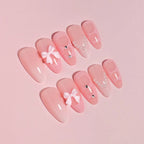 Press-On Nails Natural-Looking 24 Pieces With Glue