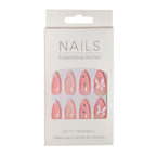 Press-On Nails Natural-Looking 24 Pieces With Glue