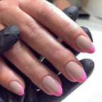 Press-On Nails Nude Base Pink French Tip Long-Lasting