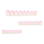 Press-On Nails Nude Base Pink French Tip Long-Lasting