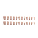 Press-On Nails Nude White Tips With Application Kit