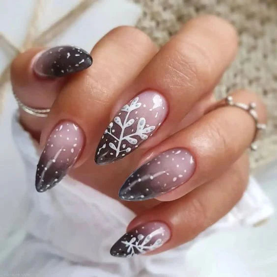 Press-On Nails Ombre Floral 24-Count Easy Application