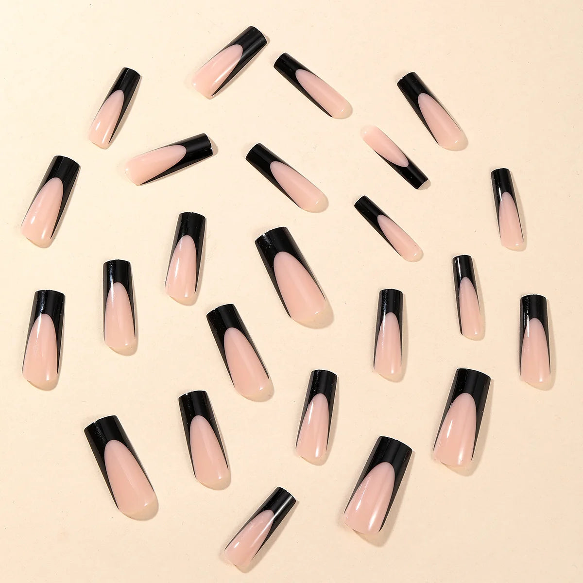 Press-On Nails Ombre French Tip Durable Acrylic Easy Application