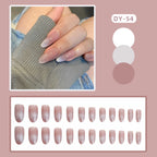 Press-On Nails Ombre Glitter Glue-On