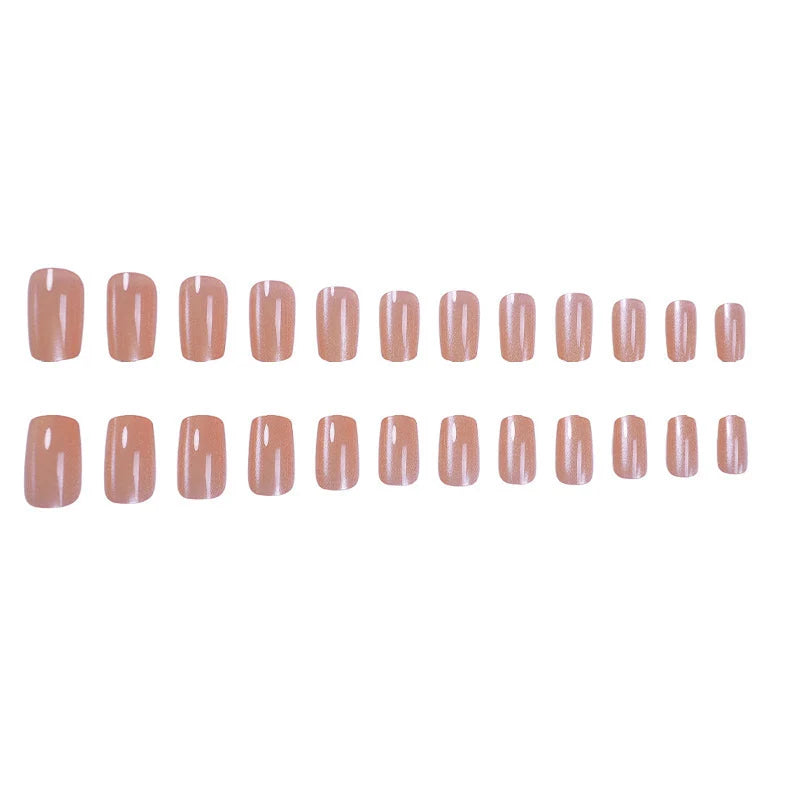 Press-On Nails Ombre Glitter Long-Lasting Set of 24