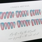 Press-On Nails Ombre Gradient Cat's Eye