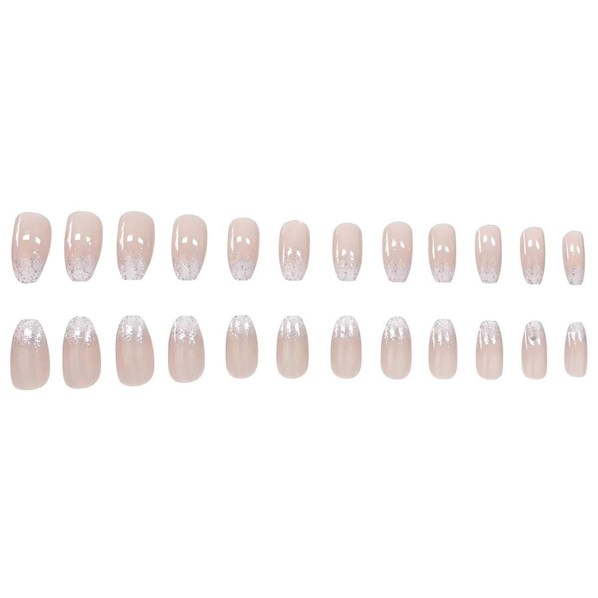 Press-On Nails Ombre Gradient High-Gloss 24-Piece