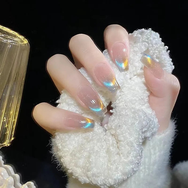 Press-On Nails Ombre Gradient Peel & Stick Reusable