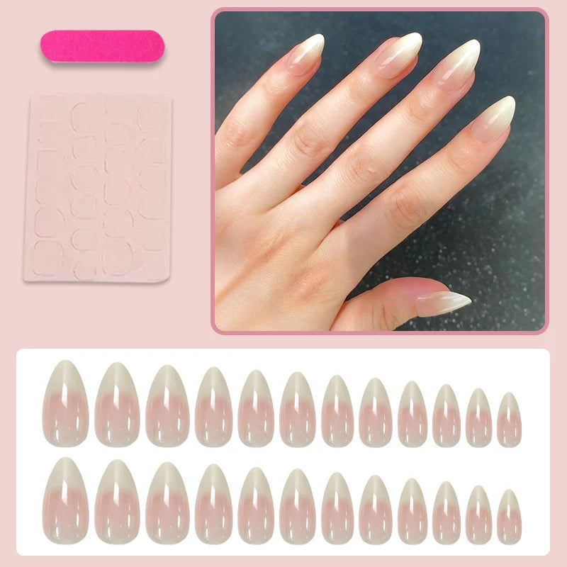 Press-On Nails Ombre Pink Reusable Set of 10