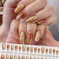 Press-On Nails Ornate Floral Easy Application & Long-Lasting Wear