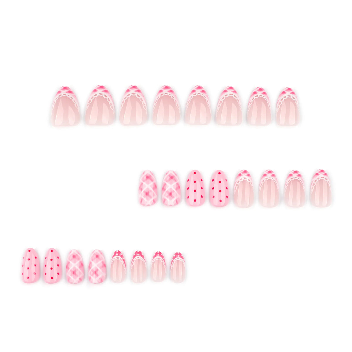Press-On Nails Patterned Design Easy Apply