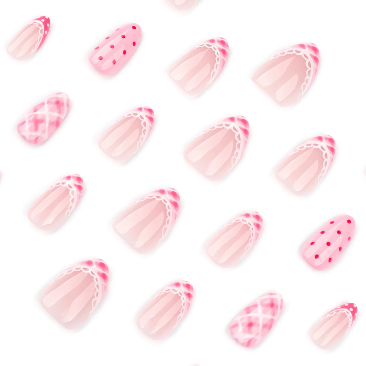 Press-On Nails Patterned Design Easy Apply