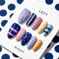 Press-On Nails Patterned Stripes & Polka Dots Reusable