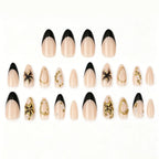 Press-On Nails Pearl & Gold Accents Easy Apply