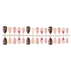 Press-On Nails Pearl & Gold Embellished Reusable