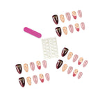 Press-On Nails Pearl & Gold Embellished Reusable