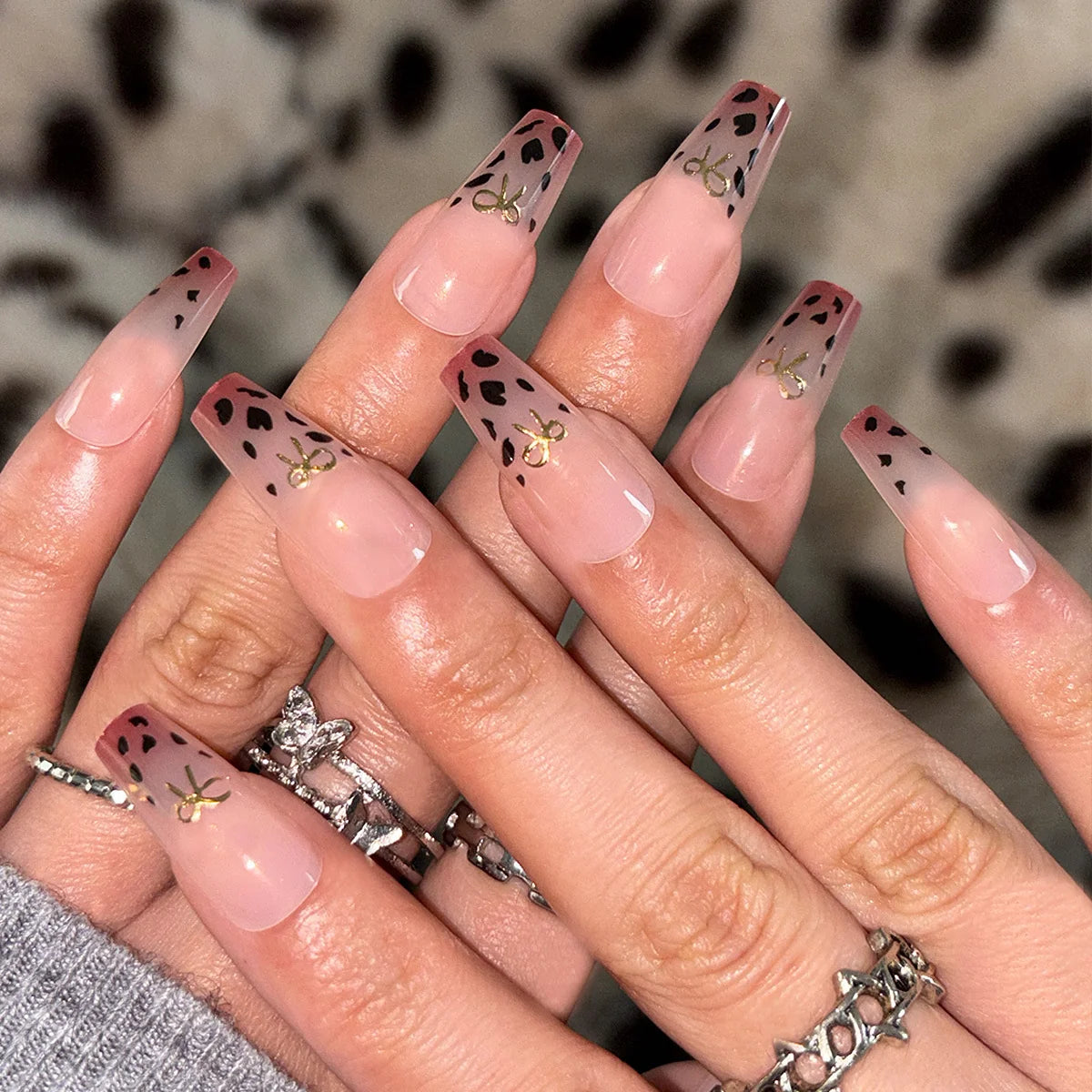 Press-On Nails Peel-And-Press Bow Art 30-Piece