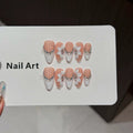 Press-On Nails Peel-And-Press Floral Accent & Rhinestones