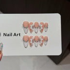 Press-On Nails Peel-And-Press Floral Accent & Rhinestones