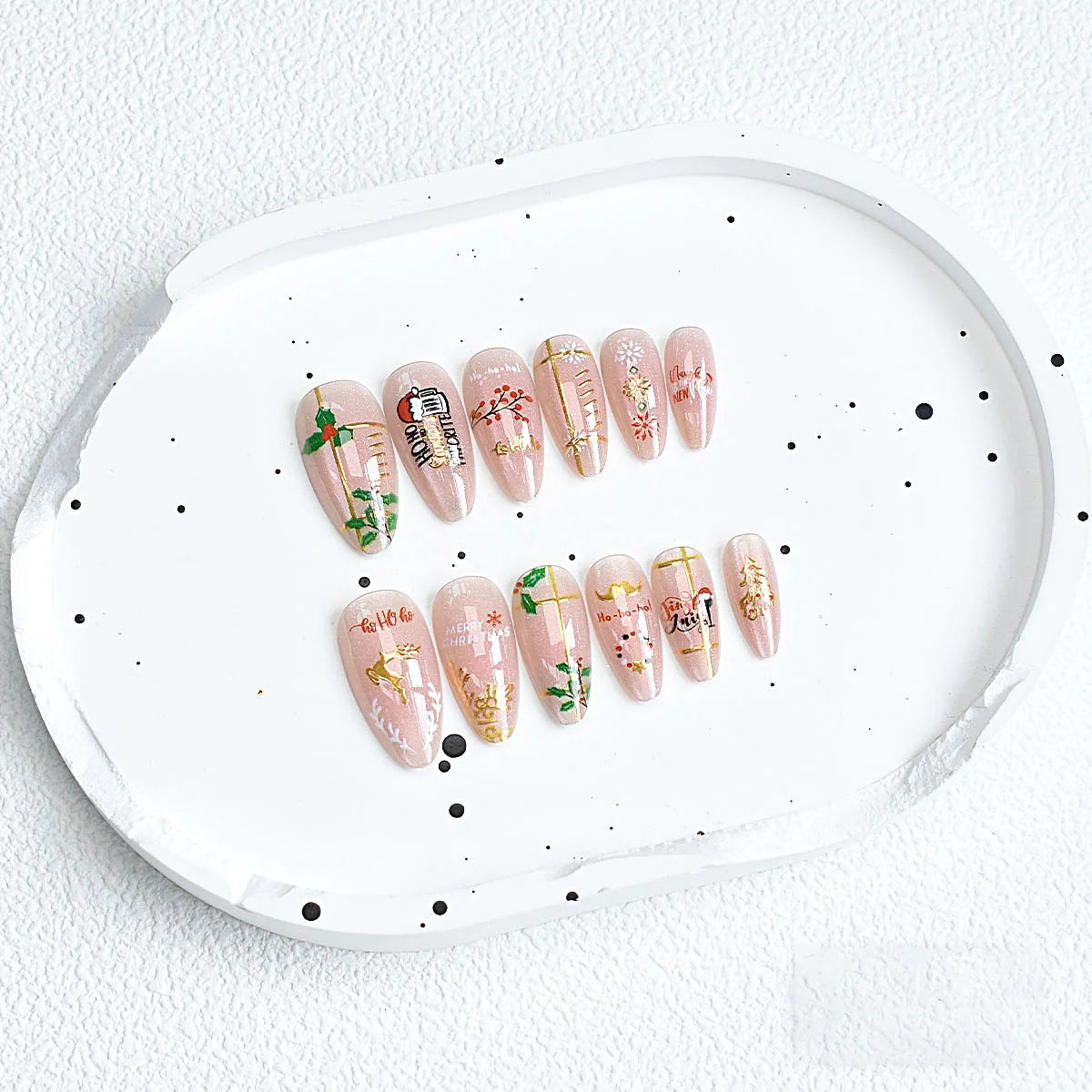 Press-On Nails Peel-And-Stick Chip-Resistant Set of 24