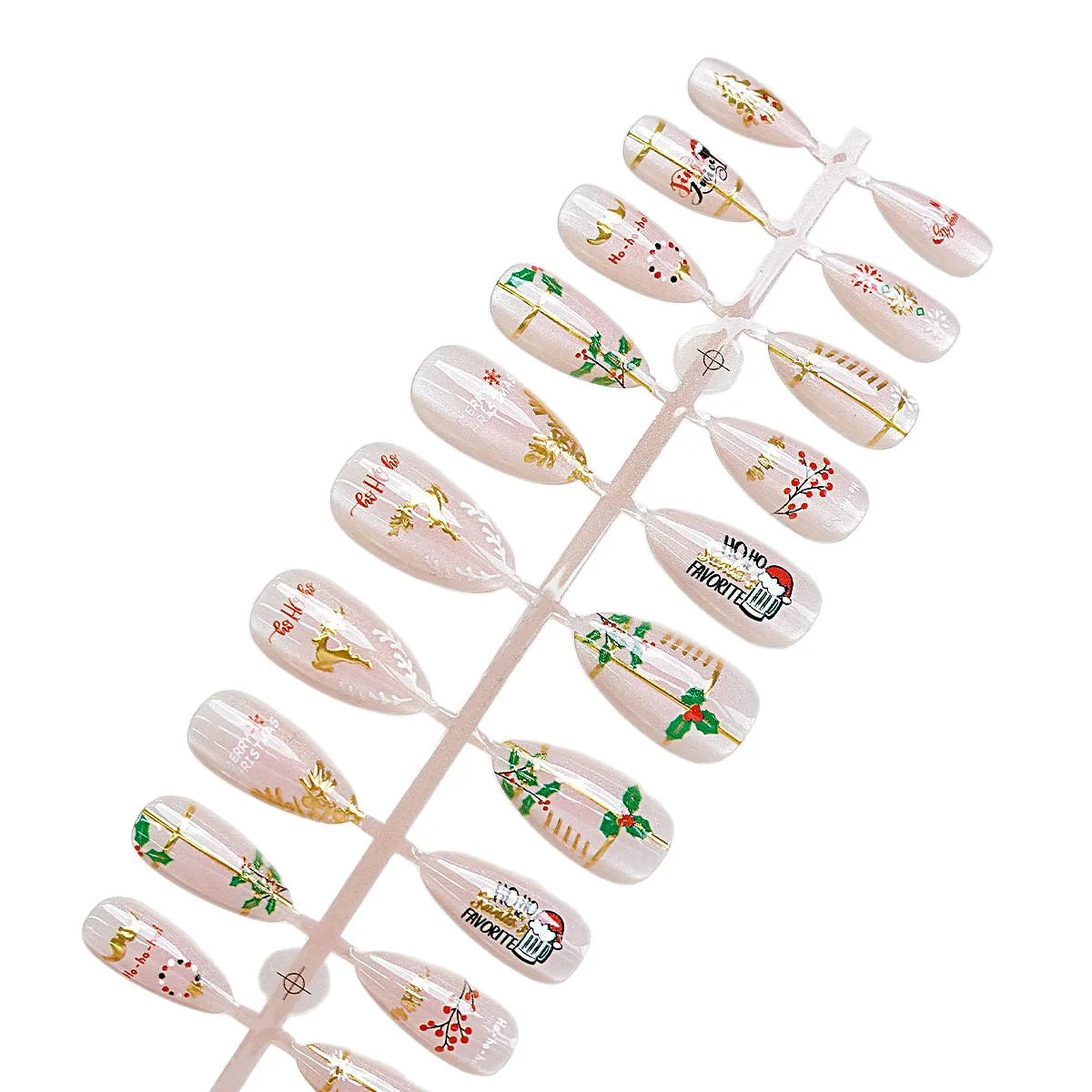 Press-On Nails Peel-And-Stick Chip-Resistant Set of 24