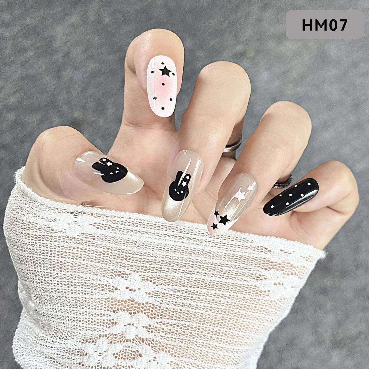 Press-On Nails Peel-And-Stick Durable Embellished