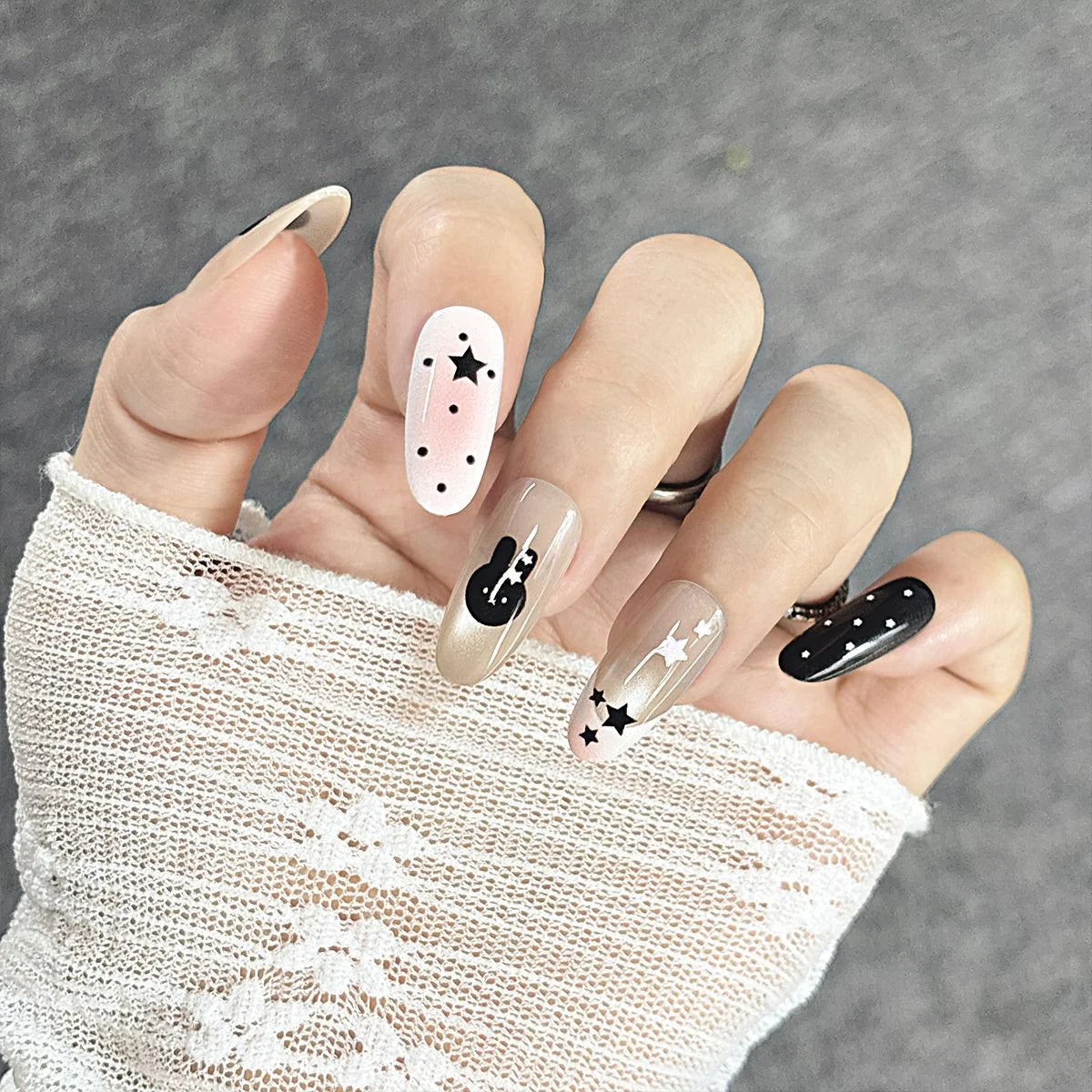 Press-On Nails Peel-And-Stick Durable Embellished