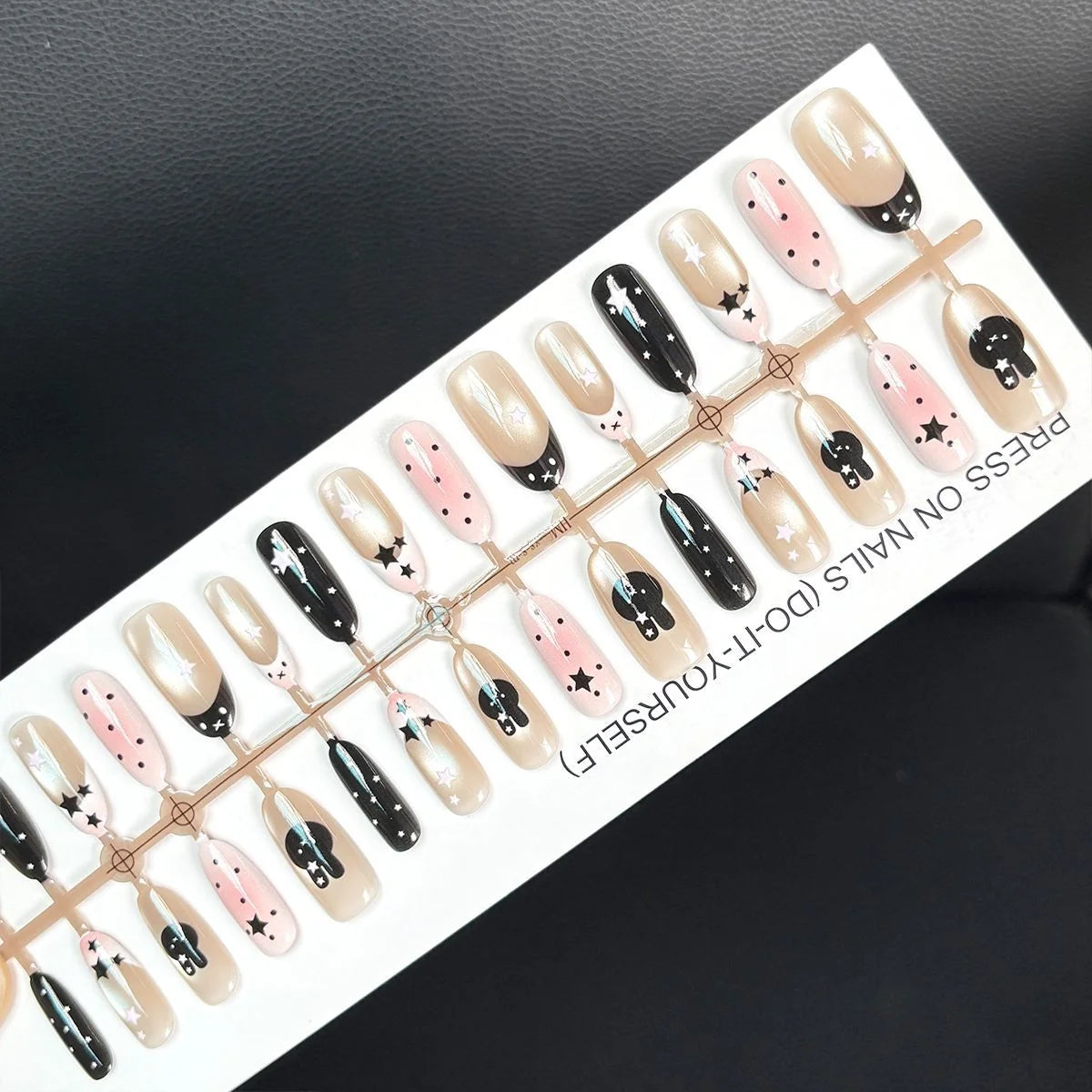 Press-On Nails Peel-And-Stick Durable Embellished
