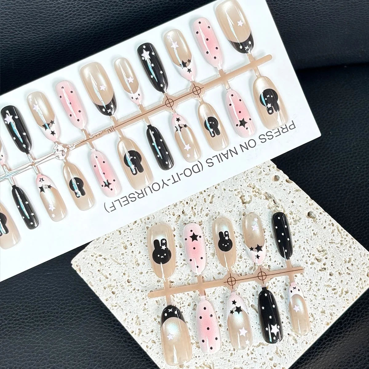 Press-On Nails Peel-And-Stick Durable Embellished