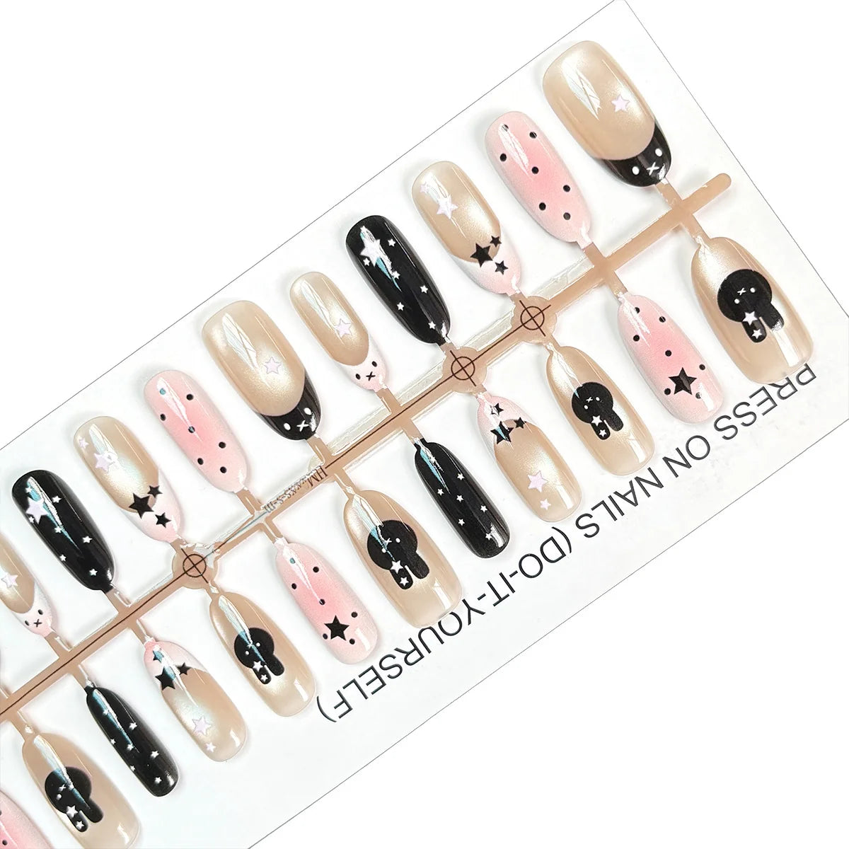 Press-On Nails Peel-And-Stick Durable Embellished
