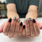 Press-On Nails Peel-And-Stick Floral & Halloween Designs