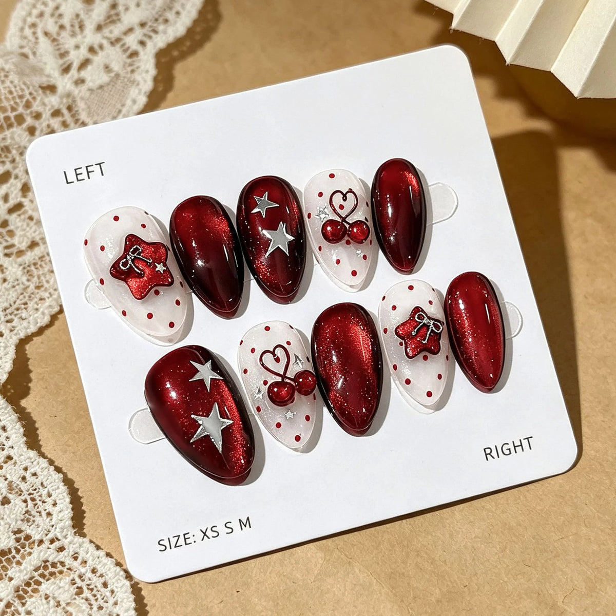 Press-On Nails Peel-And-Stick Gemstone & Glitter Multi-Size