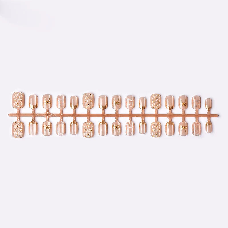 Press-On Nails Peel-And-Stick Gold Accents Multiple Sizes