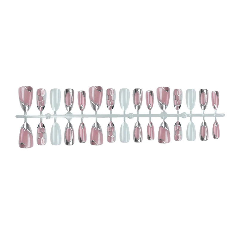 Press-On Nails Peel And Stick Metallic Accent