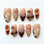 Press-On Nails Peel And Stick Reusable Floral Design